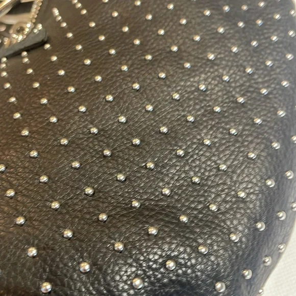 Aimee Kestenberg Black Studded Chain-Accent Shoulder Bag - Picture 2 of 14